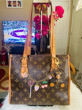 Louis Vuitton PoPincourt monogram Leather Tote Shoulder Bag